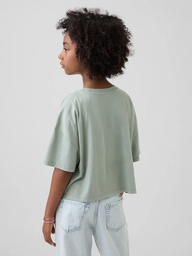 Dziecięcy T-shirt oversize o prostym kroju
