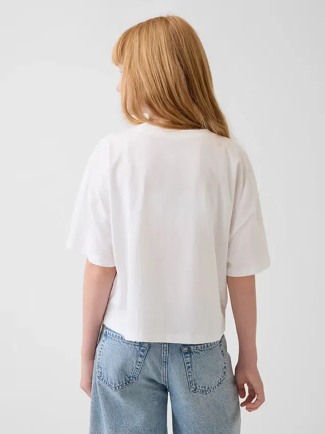 Dziecięcy T-shirt oversize o prostym kroju