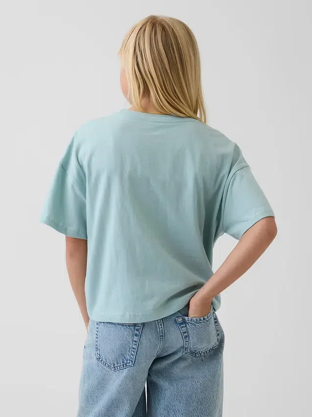 Dziecięcy T-shirt oversize o prostym kroju