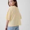 Dziecięcy T-shirt oversize o prostym kroju z logo stanu