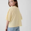 Dziecięcy T-shirt oversize o prostym kroju z logo stanu