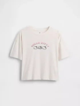 Dziecięcy T-shirt oversize o prostym kroju z motywem Sanrio