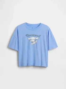 Dziecięcy T-shirt oversize o prostym kroju z motywem Sanrio