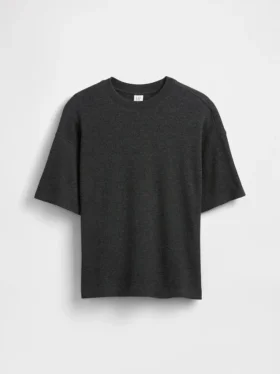 Dziecięcy T-shirt oversize z dzianiny waflowej