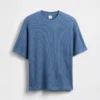 Dziecięcy T-shirt oversize z dzianiny waflowej
