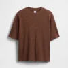 Dziecięcy T-shirt oversize z dzianiny waflowej