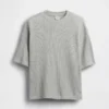 Dziecięcy T-shirt oversize z dzianiny waflowej