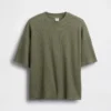 Dziecięcy T-shirt oversize z dzianiny waflowej