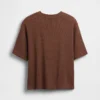Dziecięcy T-shirt oversize z dzianiny waflowej