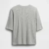 Dziecięcy T-shirt oversize z dzianiny waflowej