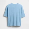 Dziecięcy T-shirt oversize z dzianiny waflowej