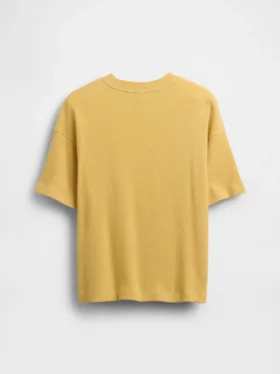 Dziecięcy T-shirt oversize z dzianiny waflowej