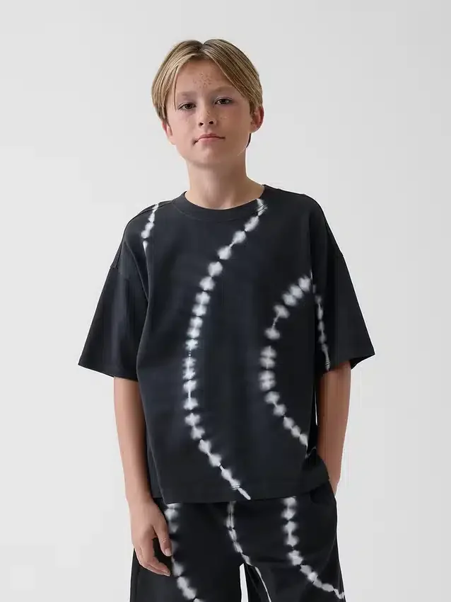 Dziecięcy T-shirt oversize z grubej dzianiny