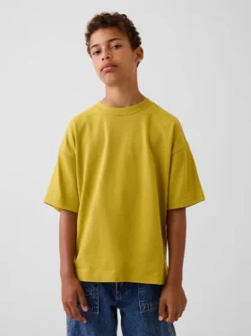 Dziecięcy T-shirt oversize z grubej dzianiny