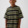 Dziecięcy T-shirt oversize z grubej dzianiny