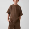 Dziecięcy T-shirt oversize z grubej dzianiny