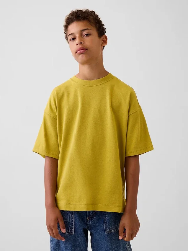 Dziecięcy T-shirt oversize z grubej dzianiny