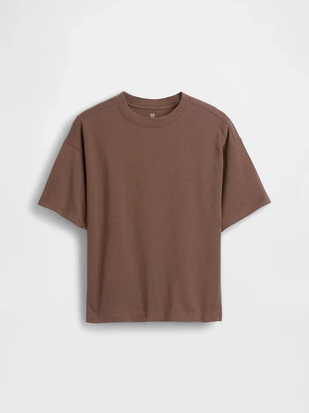 Dziecięcy T-shirt oversize z grubej dzianiny