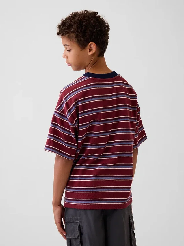 Dziecięcy T-shirt oversize z grubej dzianiny