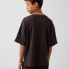 Dziecięcy T-shirt oversize z grubej dzianiny
