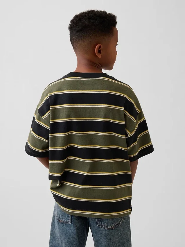 Dziecięcy T-shirt oversize z grubej dzianiny