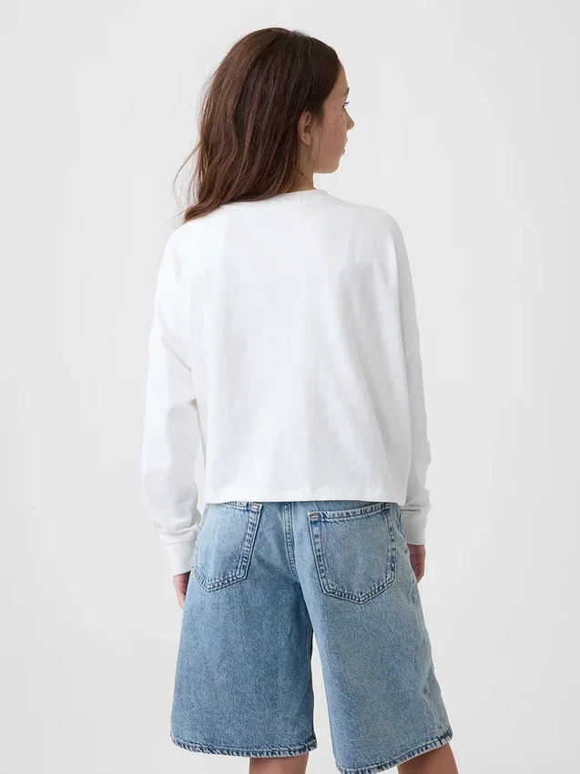 Dziecięcy T-shirt oversize z grubej dzianiny
