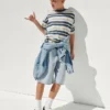Dziecięcy T-shirt oversize z grubej dzianiny
