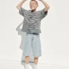 Dziecięcy T-shirt oversize z grubej dzianiny