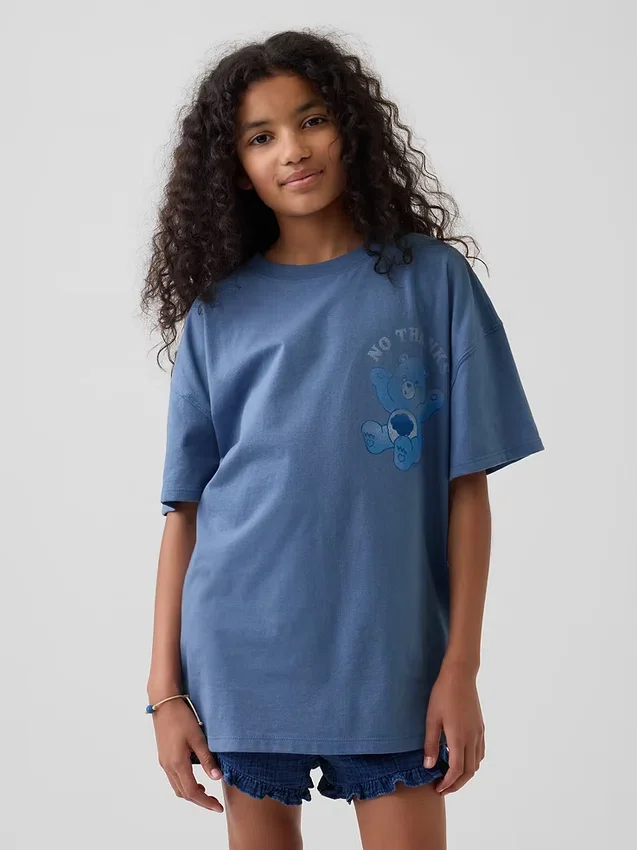Dziecięcy T-shirt oversize z motywem Care Bears