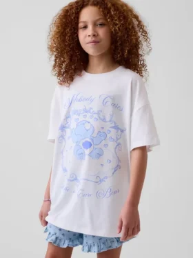 Dziecięcy T-shirt oversize z motywem Care Bears
