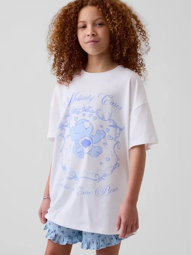 Dziecięcy T-shirt oversize z motywem Care Bears