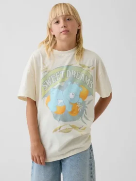Dziecięcy T-shirt oversize z motywem Care Bears