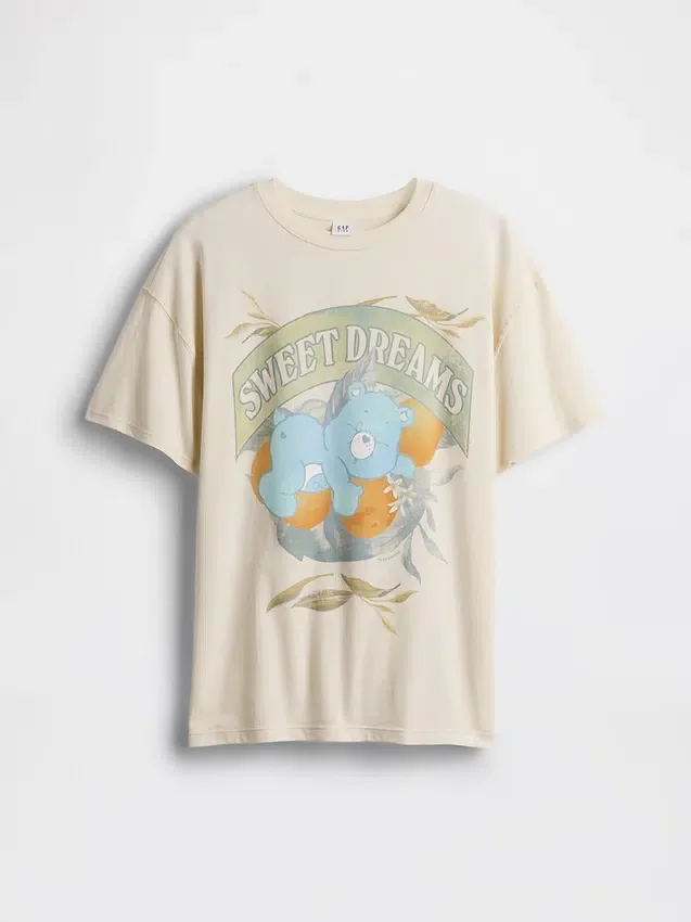 Dziecięcy T-shirt oversize z motywem Care Bears