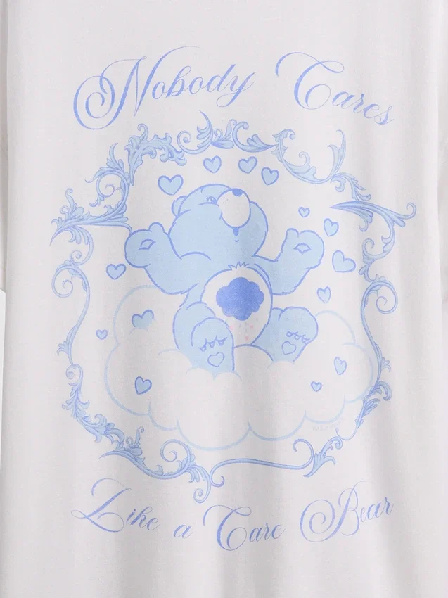 Dziecięcy T-shirt oversize z motywem Care Bears