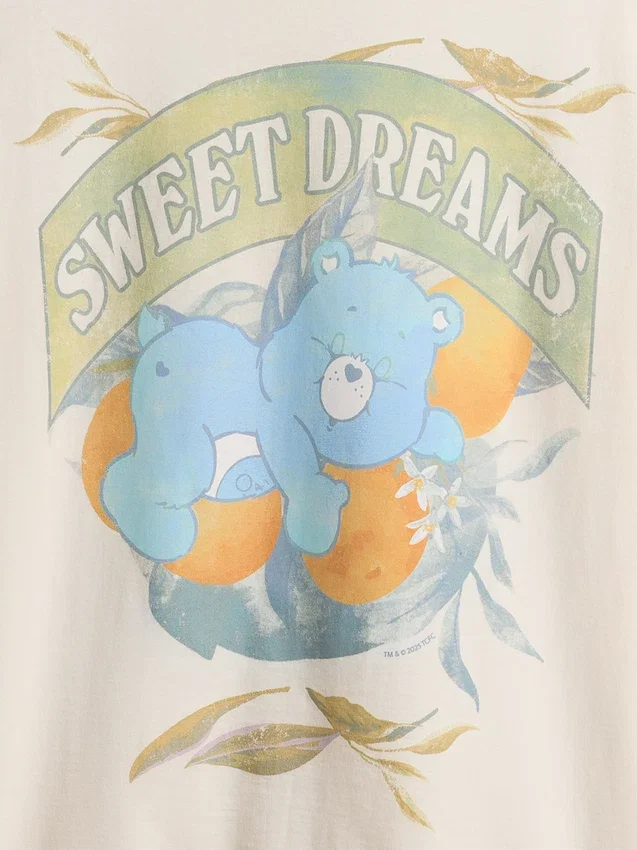 Dziecięcy T-shirt oversize z motywem Care Bears