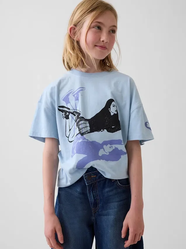 Dziecięcy T-shirt oversize z nadrukiem Olivii Rodrigo