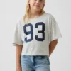 Dziecięcy T-shirt oversize z szerokim dekoltem