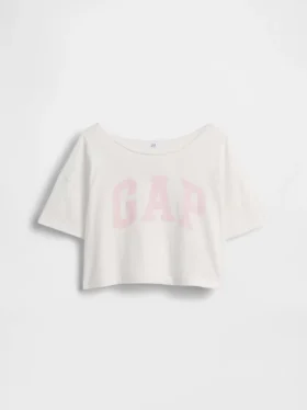Dziecięcy T-shirt oversize z szerokim dekoltem
