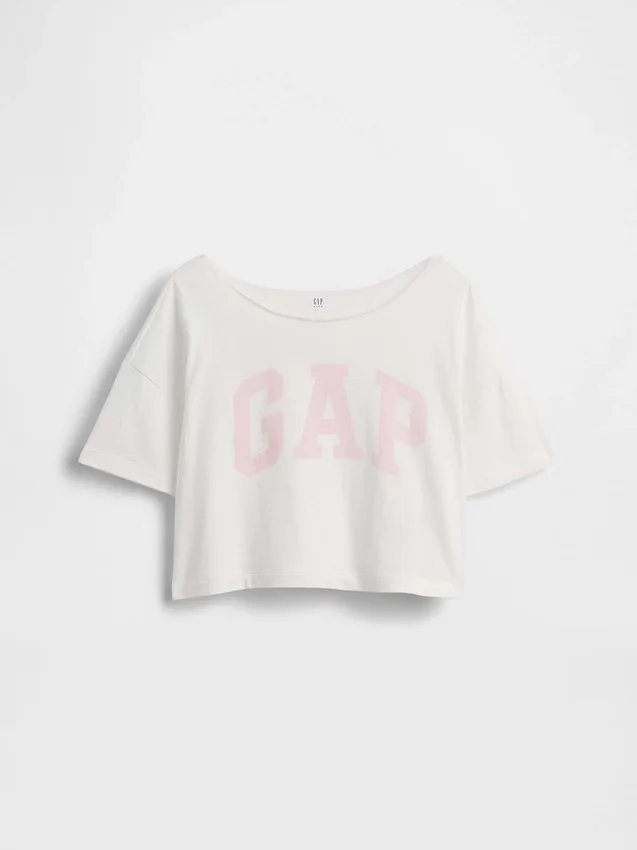 Dziecięcy T-shirt oversize z szerokim dekoltem