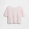 Dziecięcy T-shirt oversize z szerokim dekoltem
