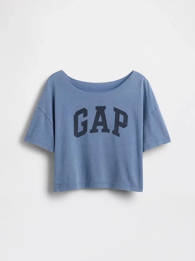 Dziecięcy T-shirt oversize z szerokim dekoltem
