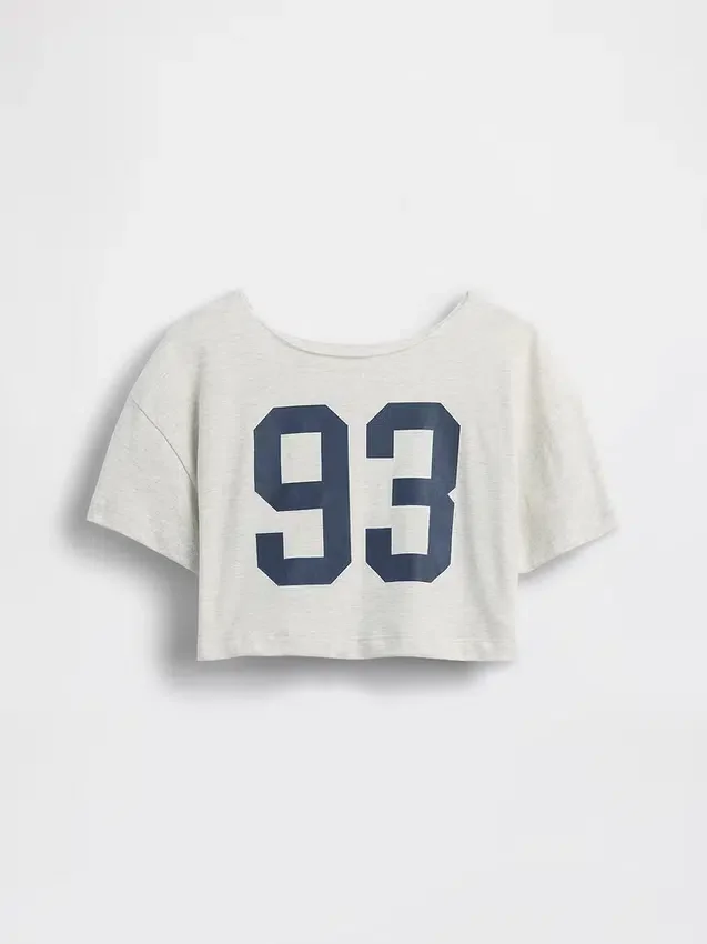 Dziecięcy T-shirt oversize z szerokim dekoltem