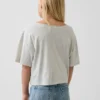 Dziecięcy T-shirt oversize z szerokim dekoltem