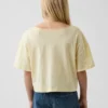 Dziecięcy T-shirt oversize z szerokim dekoltem