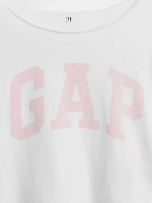 Dziecięcy T-shirt oversize z szerokim dekoltem