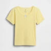 Dziecięcy T-shirt piżamowy z dzianiny typu pointelle z recyklingu