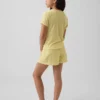 Dziecięcy T-shirt piżamowy z dzianiny typu pointelle z recyklingu