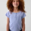Dziecięcy T-shirt raglanowy typu Henley