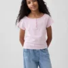 Dziecięcy T-shirt raglanowy typu Henley