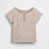 Dziecięcy T-shirt raglanowy typu Henley